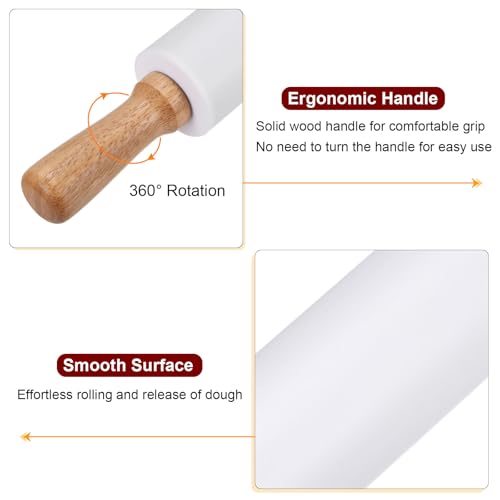Silicone Rolling Pins for Baking 16.93 Inch Non