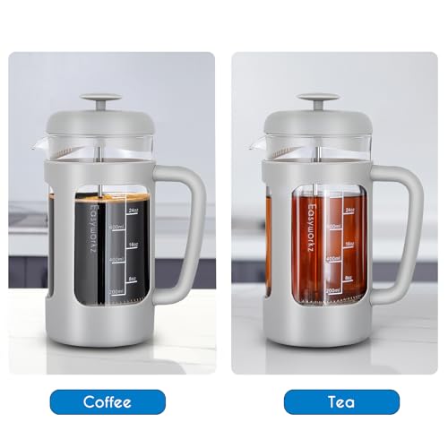 French Press 34 oz Coffee Tea Maker with Borosilicate Glass