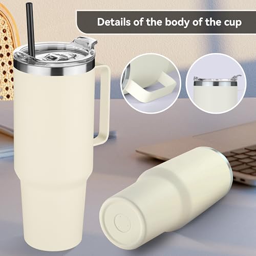 40 oz Stainless Steel Tumbler with Handle (4 Count)