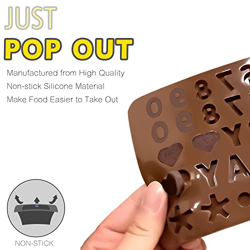 Silicone Letter and Number Chocolate Molds (2 Count)