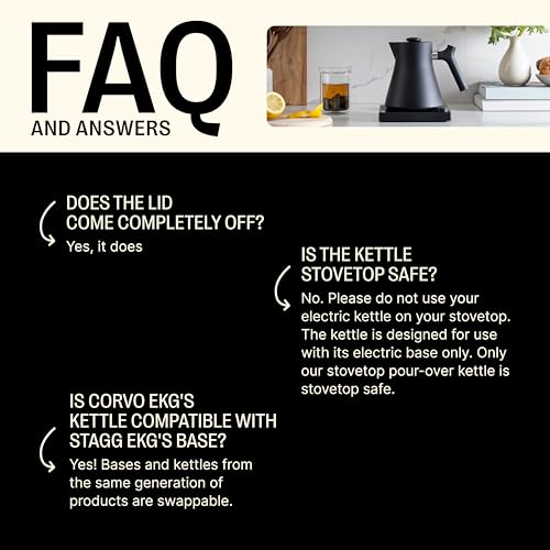 Corvo EKG Pro Gooseneck Electric Kettle for Pour Over Coffee & Tea