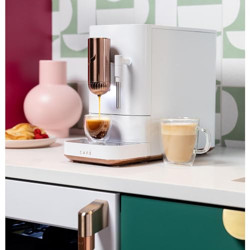 Cafe Affetto Automatic Espresso Machine & Milk Frother with Built In & Adjustable Espresso Bean Grinder