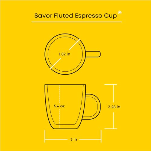 Fluted Glass Espresso Cups (2 Count)