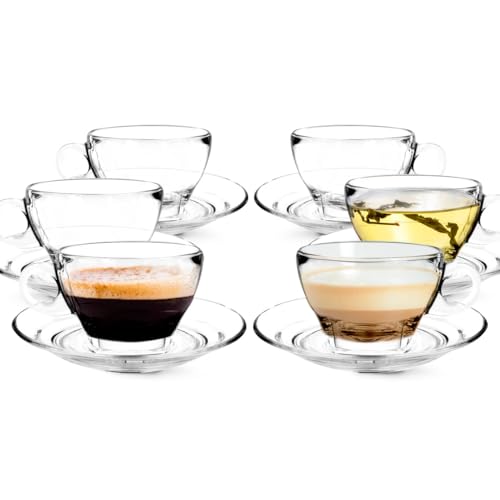 Clear Glass Coffee Mugs with Handles