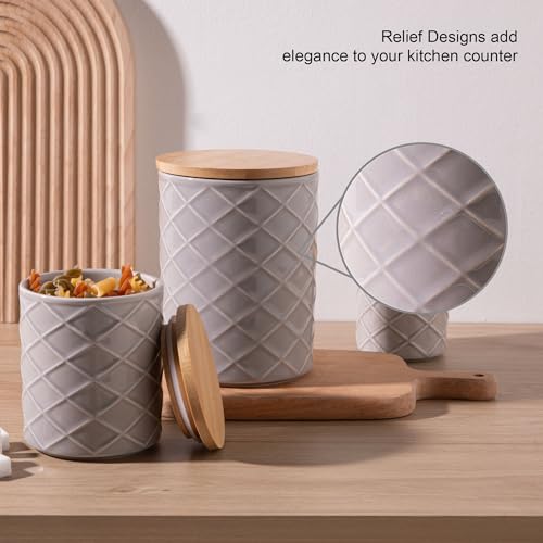Sweejar Ceramic Canisters Sets for Kitchen Countertop