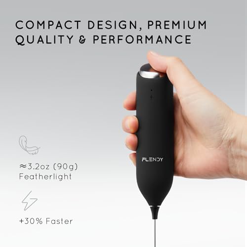Rechargeable Milk Frother Handheld with Charging Stand