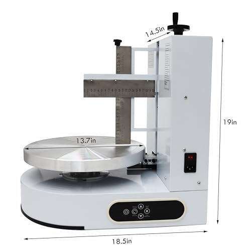 Cake Decorating Coating Machine Cream Spreading Automatic Frosting Turntable with Graduated Scraper 60
