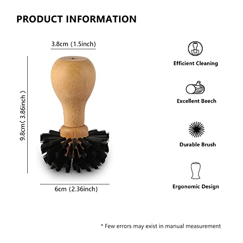 Coffee Portafilter Cleaning Brush Espresso Machine Portafilter Brush Speacial for 58mm Portafilter Professional Barista Cleaning Tools Effectively Cleaning B5341