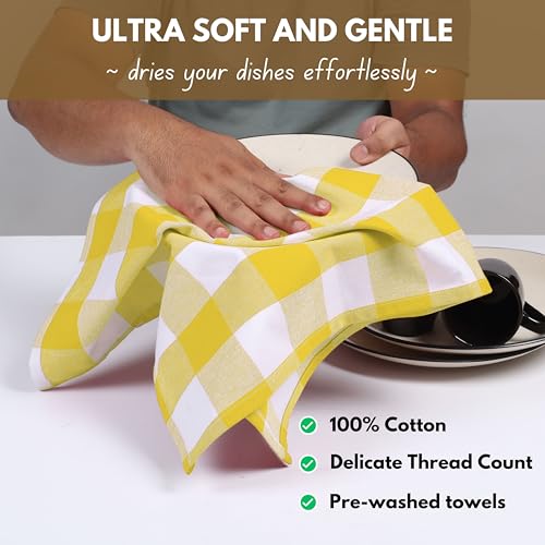 Yellow Buffalo Dish Towel 16"x26" (4 Count)