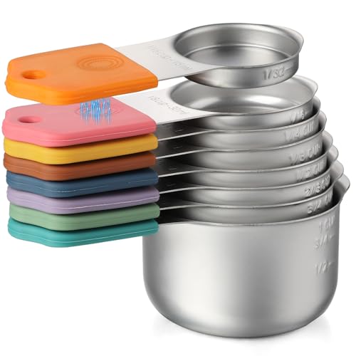 Magnetic Measuring Cups Set Stainless Steel Stackable Nesting Measuring Cup