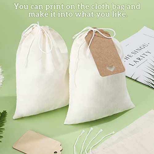 50 Pcs Cheese Cloth Tea Bags 6 x 8 inch for Straining Reusable Tea Filter Loose Empty Soup Spice Bags for Cooking Cold Brew Coffee Muslin Strainer (50 Count)