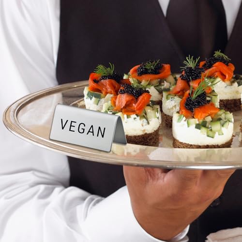 Vegan Stainless Steel Metal Table Tent Sign