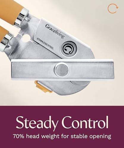 Heavy Duty Manual Can Opener with Magnetic Lid Lifter