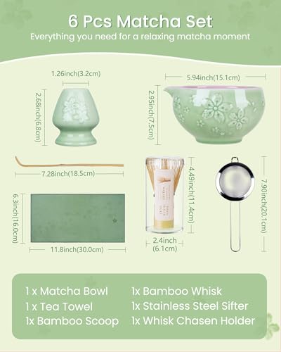 Premium Matcha Whisk Set (6 Count)