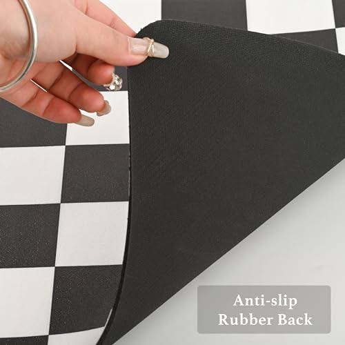 Checkered Dish Drying Mat for Kitchen Counter