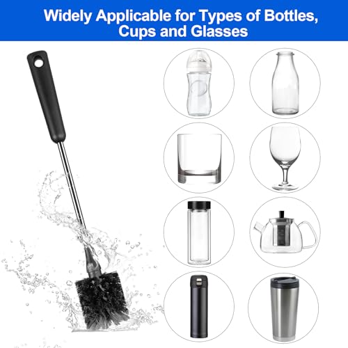 Bottle Brush Long Stainless Steel Handle Water Bottle Brush Cleaner