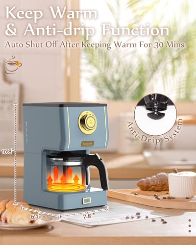 Coffee Maker 5 Cup Coffee Pot with Three Brewing Modes