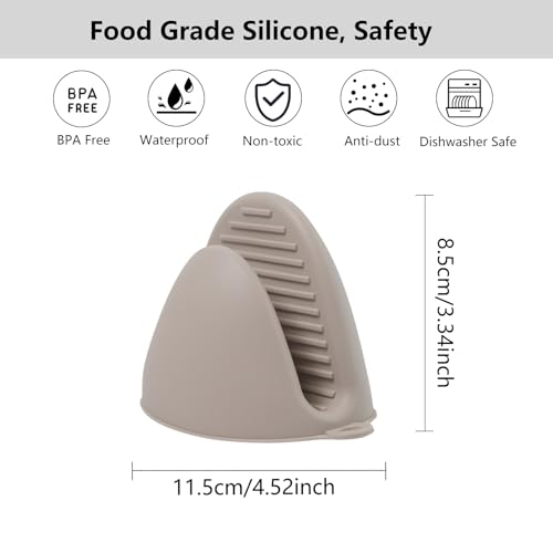 Silicone Oven Mitts Heat Resistant Pot Holders for Kitchens (6 Count)