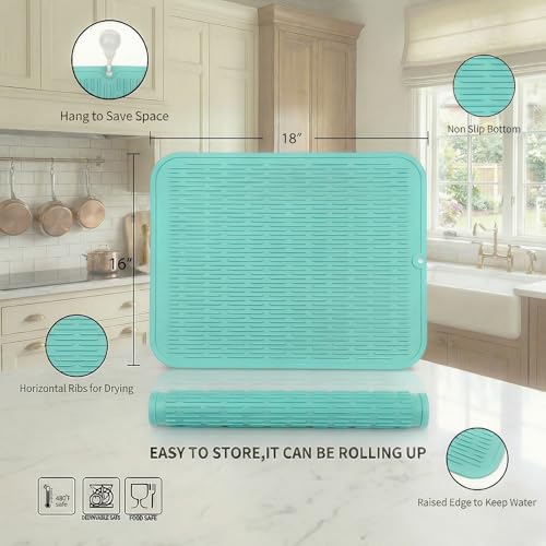 Silicone Dish Drying Mat for Multiple Usage