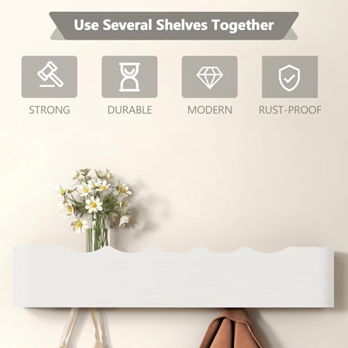 Wall Mounted Coat Rack with Shelf