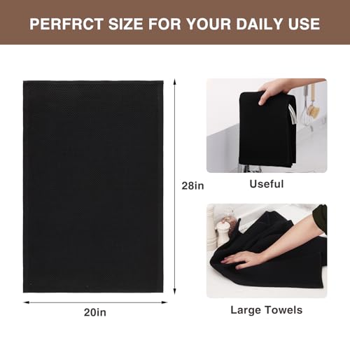 100% Cotton Oversized Waffle Weave Kitchen Towels 6 (6 Count)