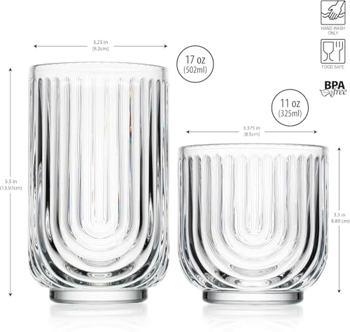 16 Piece Drinking Glass Set (16 Count)