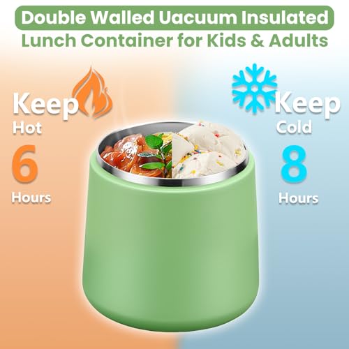 20oz Insulated Vacuum Food Jar with Buckle Lid