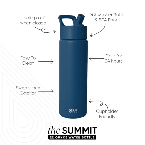 Insulated Water Bottle with Straw