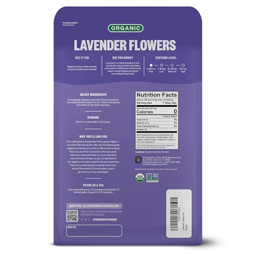 Organic Dried Lavender Flowers (4 Ounce)