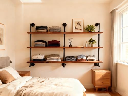 Industrial Pipe Wall Shelves Pipe Shelving