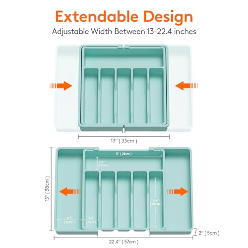 Extra Large Silverware Drawer Organizer