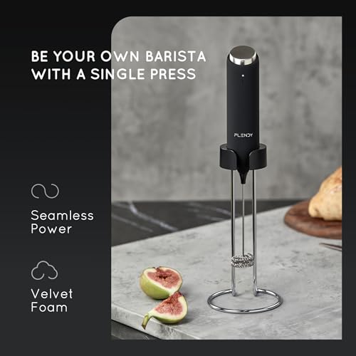 Rechargeable Milk Frother Handheld with Charging Stand