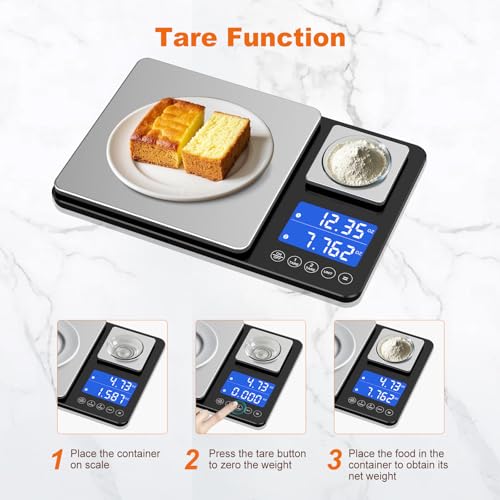 0.001oz 33lbs Dual Platform Food Kitchen Scales Digital Weight Grams and Ounces