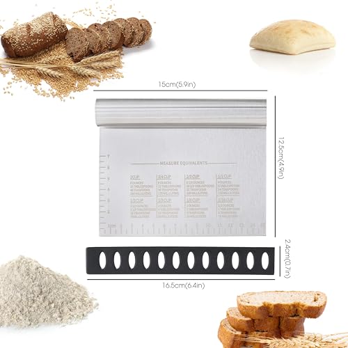 2PCS Dough Pastry Bench Cutter Scraper (2 Count)