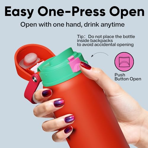 Insulated Water Bottle with Straw