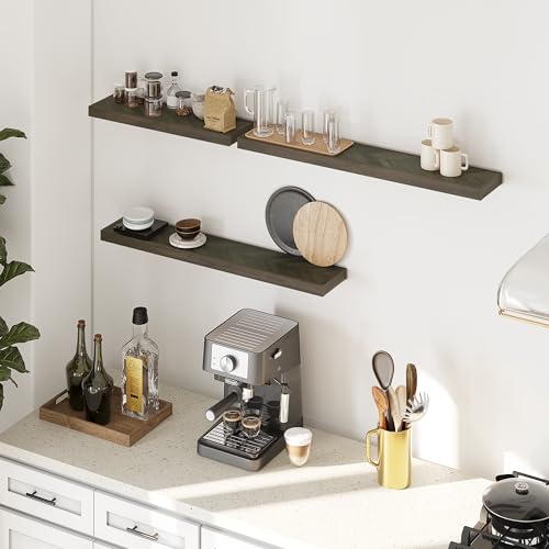 36'' Chevron Floating Shelves for Wall (2 Count)