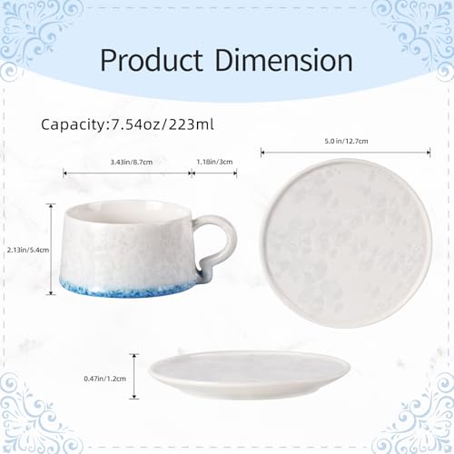 Tea Cups and Saucers Set of 2 (2 Count)