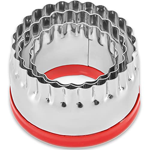 3Pcs Fluted Round Cookie Cutters (3 Count)
