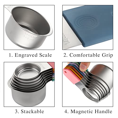 Magnetic Measuring Cups and Spoons Set Stainless Steel Measuring Cup&Spoon