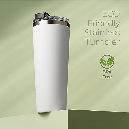 22 oz Insulated Coffee Tumbler with Leakproof Lid