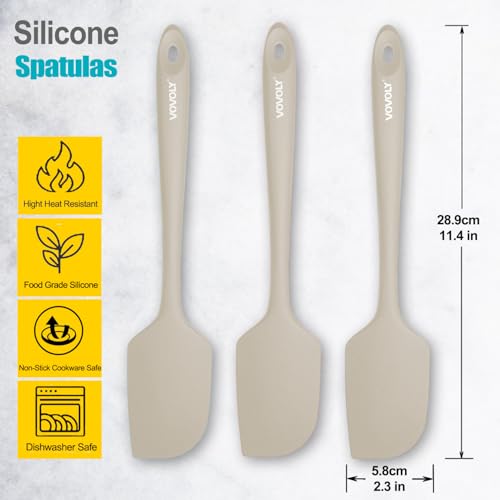 3 Pack Large Silicone Spatula for Kitchen (3 Count)