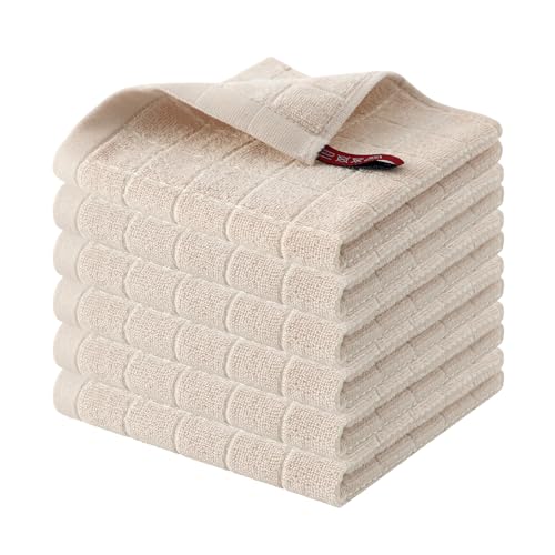 100% Cotton Terry Kitchen Dish Cloths (6 Count)