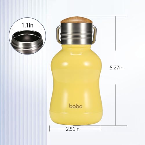 Mini Vacuum Insulated Water Bottle With Bamboo Lid