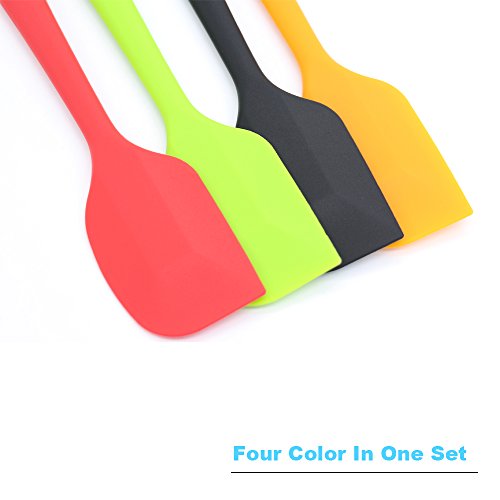 4 Piece Silicone Spatula Set with Stainless Steel Core (4 Count)
