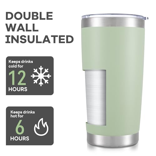 20 oz Tumbler with Lid Stainless Steel Insulated Tumblers Bulk Cups Mug (8 Count)
