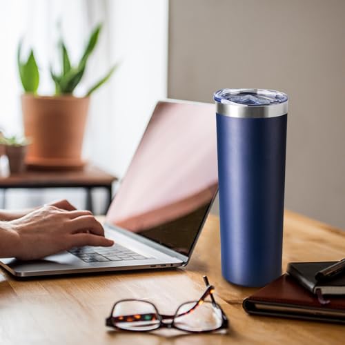 20 oz Skinny Tumbler with Lid and Straw (4 Count)