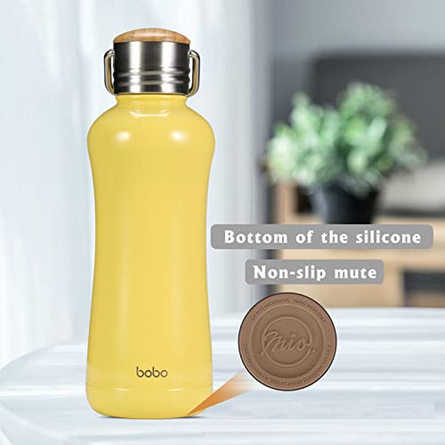 Mini Insulated Water Bottle With Bamboo Lid