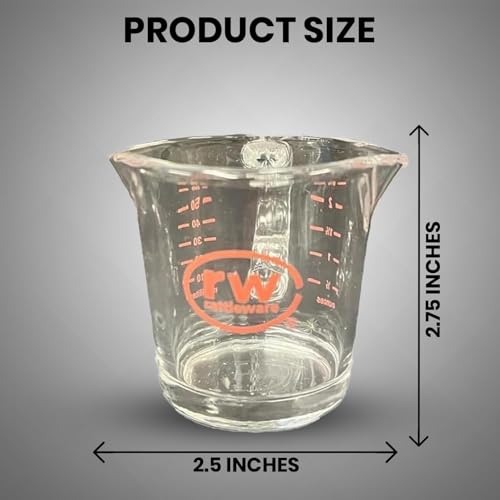 3oz Double Spout Glass Espresso Shot Pitcher ML OZ Measuring Cup