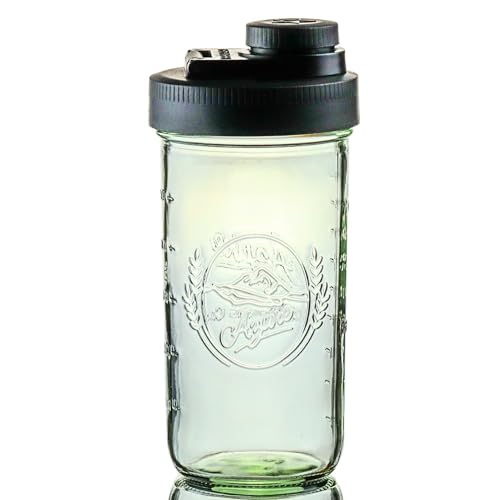 Mason Jar Drinking Cup Pint and Half Drinking Lid and Azure 24oz Jar