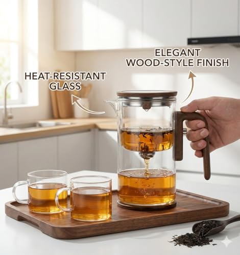 Magic Glass Tea Pot with Infuser for Loose Tea